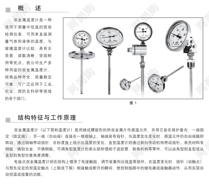 WSS系列雙金屬溫度計(jì)WSS-301