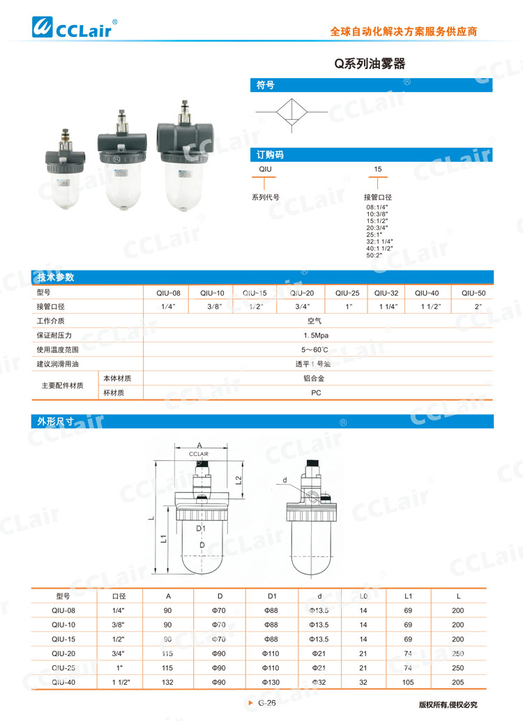 Q系列油霧器