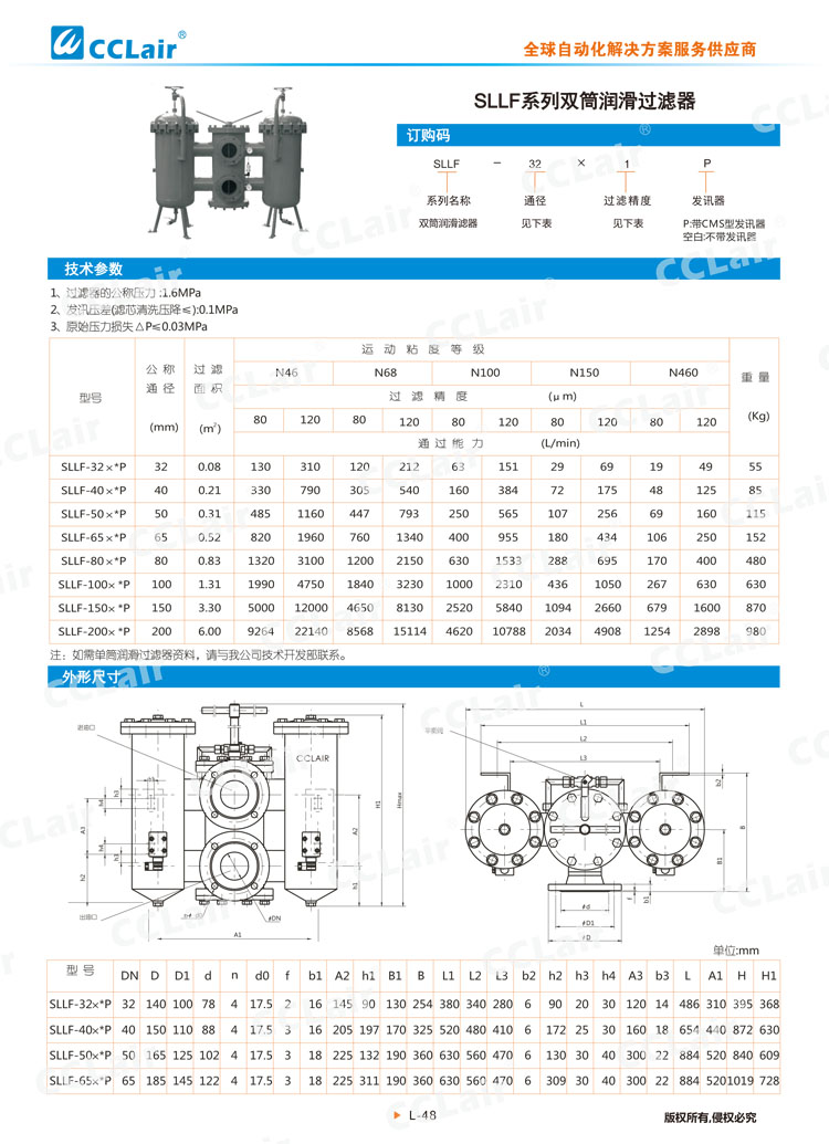 SLLF系列雙筒潤滑過濾器-1