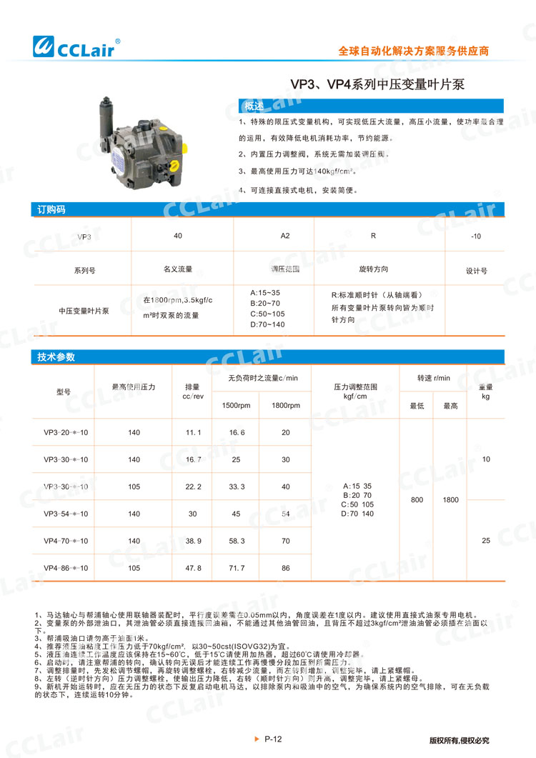 VP3、VP4系列中壓變量葉片泵-1