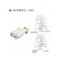 SMC型外螺接頭KMU03-M3，KMU23-M3，KMU03-M5，KMU23-M5，KMU04-M3，KMU04-M5，KMU04-M6，KMU04-01S，KMU06-M3，KMU06-M5，KMU06-M6，KMU06-01S，