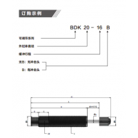 BDE85-50/90/125/165,BDE115-50/100/150/200/250，BDK12-14/16-1220-16/25-25/27-25/33-25/33-50/36-25B，小型可調(diào)節(jié)液壓緩沖器BDK1214~3650